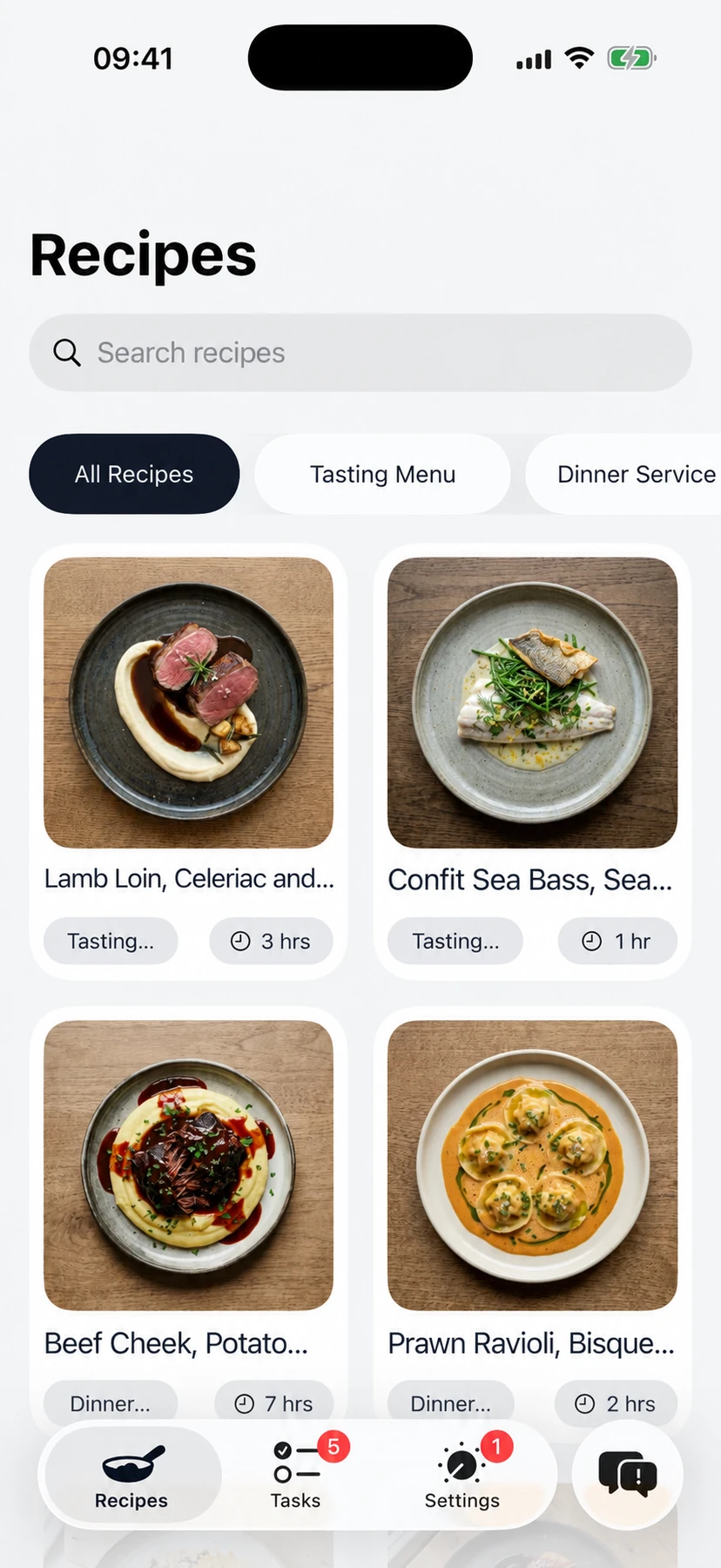 Reçete — Recipe library